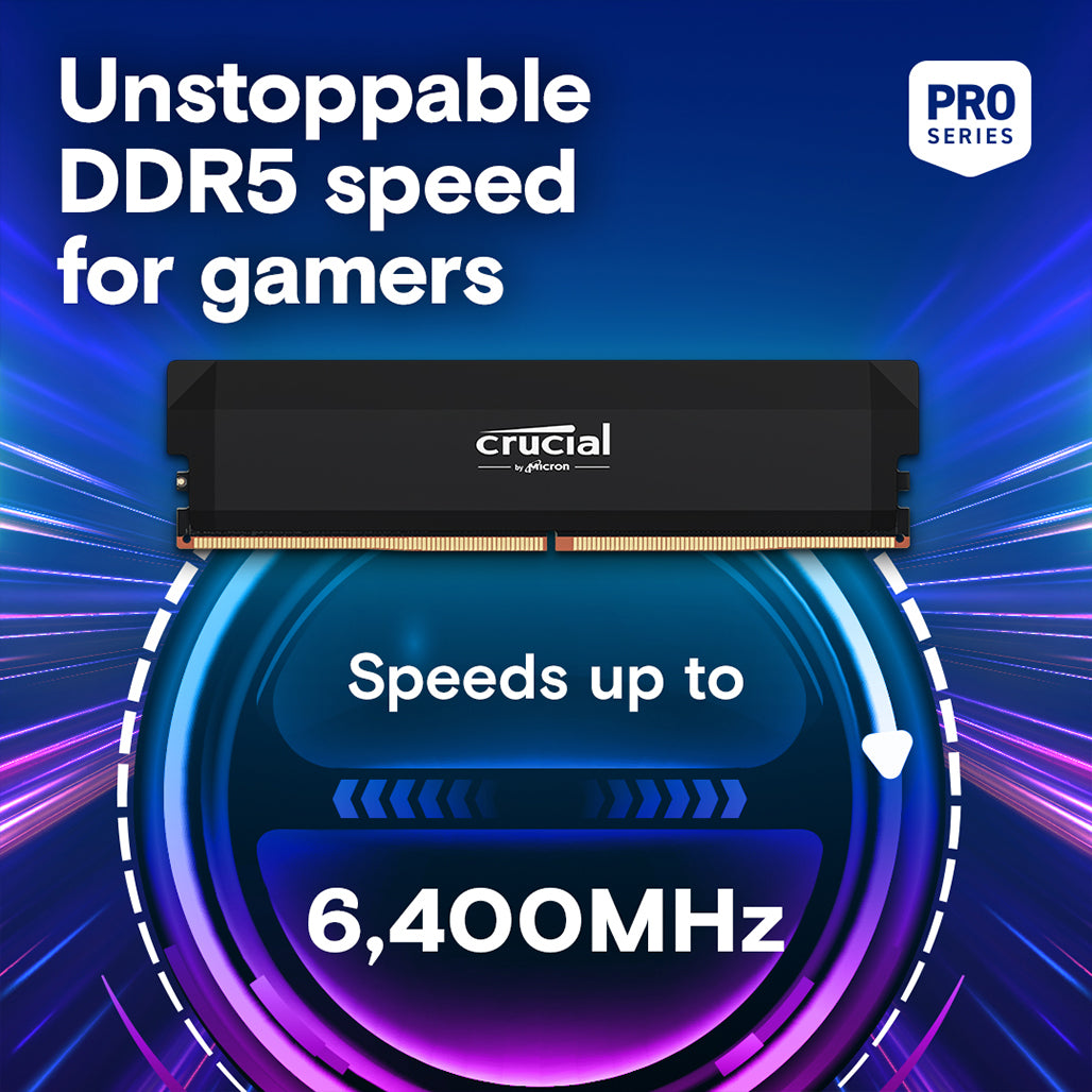 A Photo Of Crucial Pro DDR5-6000 32GB (16GBx2) UDIMM