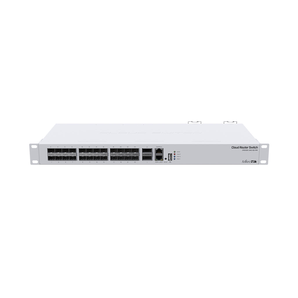 A Photo Of MikroTik CRS326-24S+2Q+RM - 24-Port 10G Switch with 40G QSFP+ Ports and Dual Power Supplies