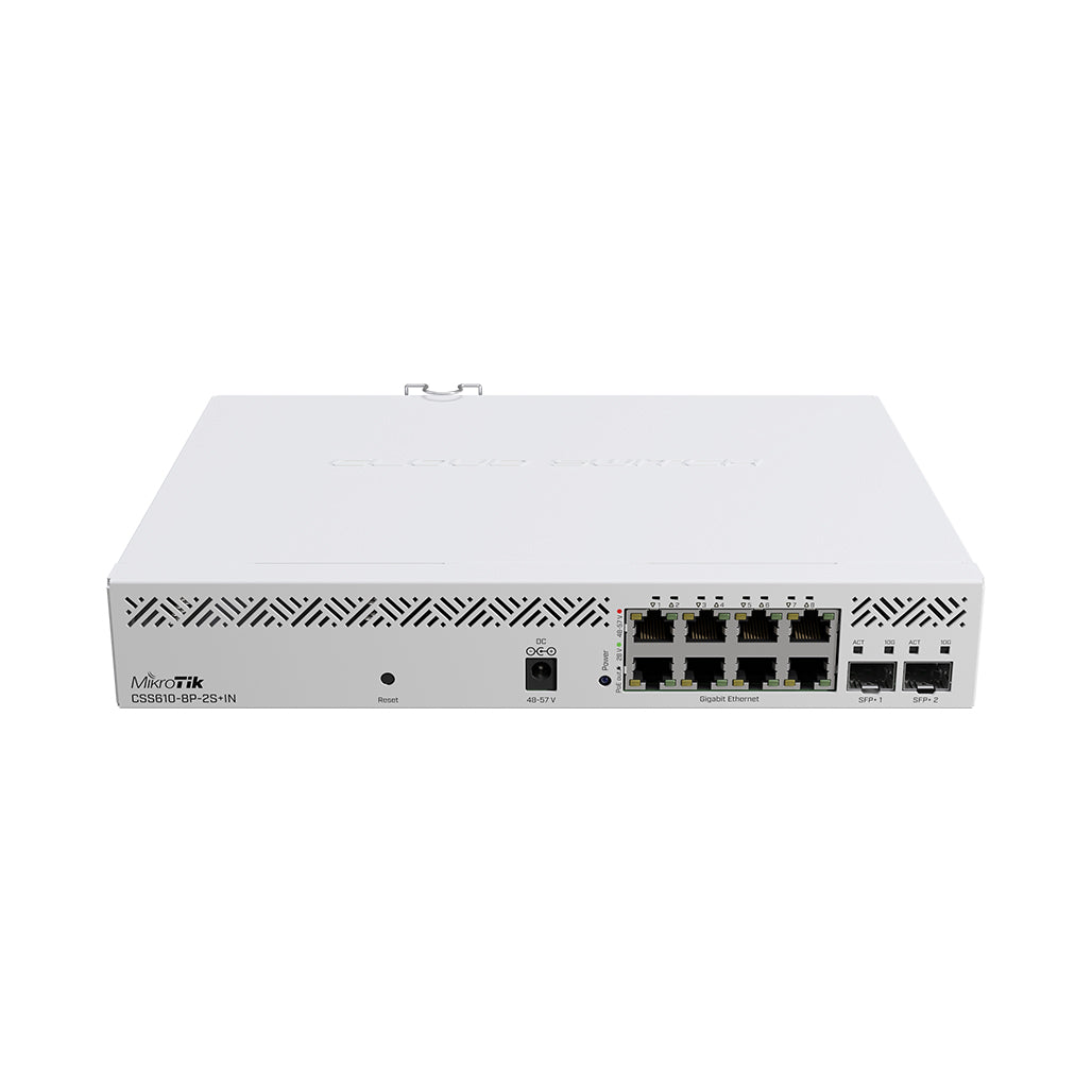 A Photo Of MikroTik CSS610-8P-2S+IN - 8-Port Gigabit PoE-Out Switch with 2 x 10G SFP+ Ports