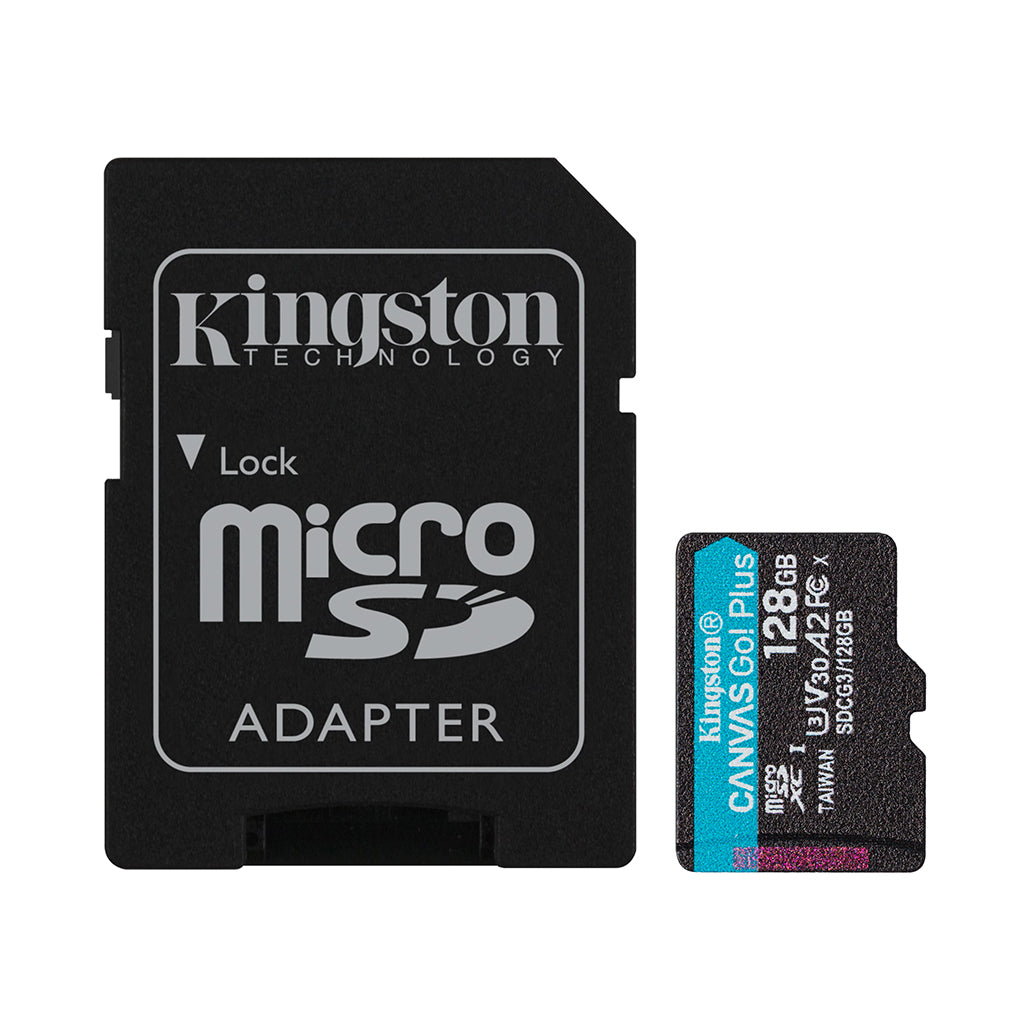 A Photo Of Kingston Canvas Go! Plus 128GB (Up to 200MB/s) microSD Card