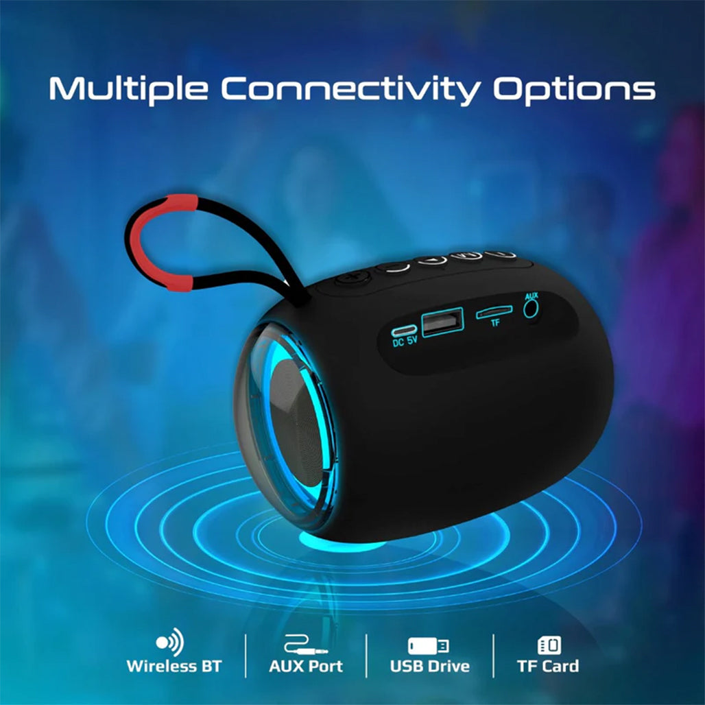 A Photo Of Promate Capsule-3 LumiFlux - Wireless Speaker - Black