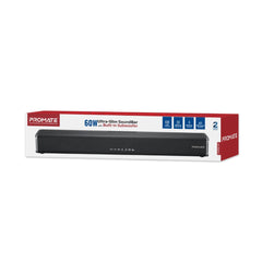 A Photo Of Promate CastBar-60 - 60W Ultra-Slim Soundbar with Built-in Subwoofer