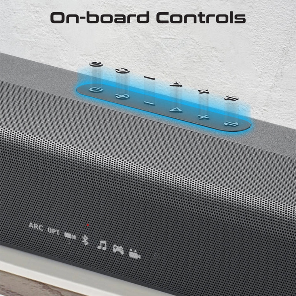 A Photo Of Promate CastBar-60 - 60W Ultra-Slim Soundbar with Built-in Subwoofer