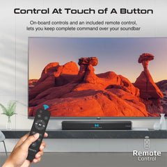 A Photo Of Promate CastBar-60 - 60W Ultra-Slim Soundbar with Built-in Subwoofer