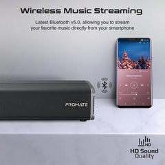 A Photo Of Promate CastBar-60 - 60W Ultra-Slim Soundbar with Built-in Subwoofer