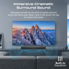 A Photo Of Promate CastBar-60 - 60W Ultra-Slim Soundbar with Built-in Subwoofer
