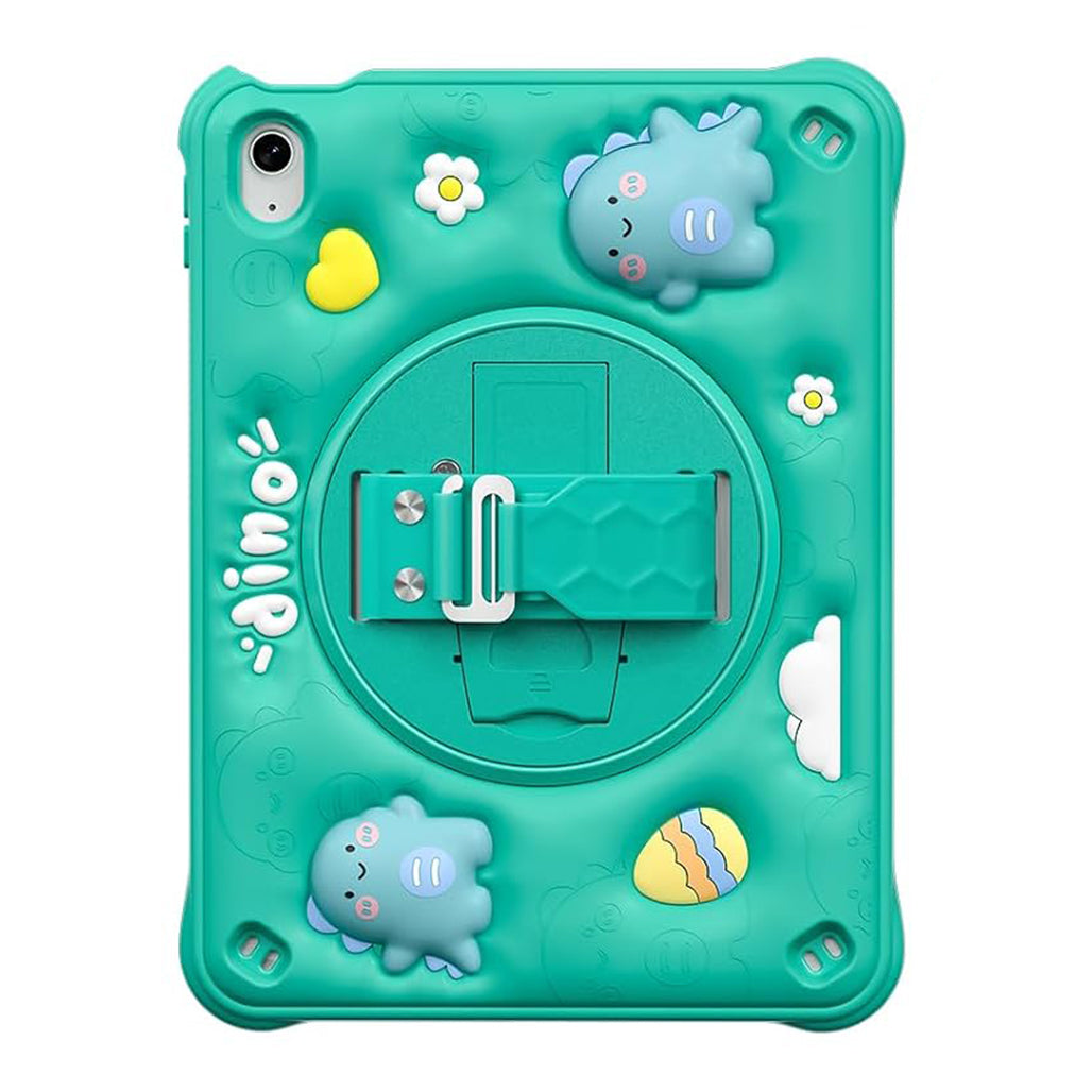 A Photo Of Classic BubblyToons Kids EVA Protective Case with Rotating Kickstand & Hand Strap for iPad 10th Gen 10.9