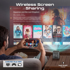 A Photo Of Promate CubeCast – Ultra-Mini Wireless DLP Projector with 1080P Support & Touch Controls