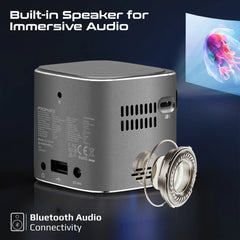A Photo Of Promate CubeCast – Ultra-Mini Wireless DLP Projector with 1080P Support & Touch Controls