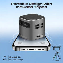 A Photo Of Promate CubeCast – Ultra-Mini Wireless DLP Projector with 1080P Support & Touch Controls