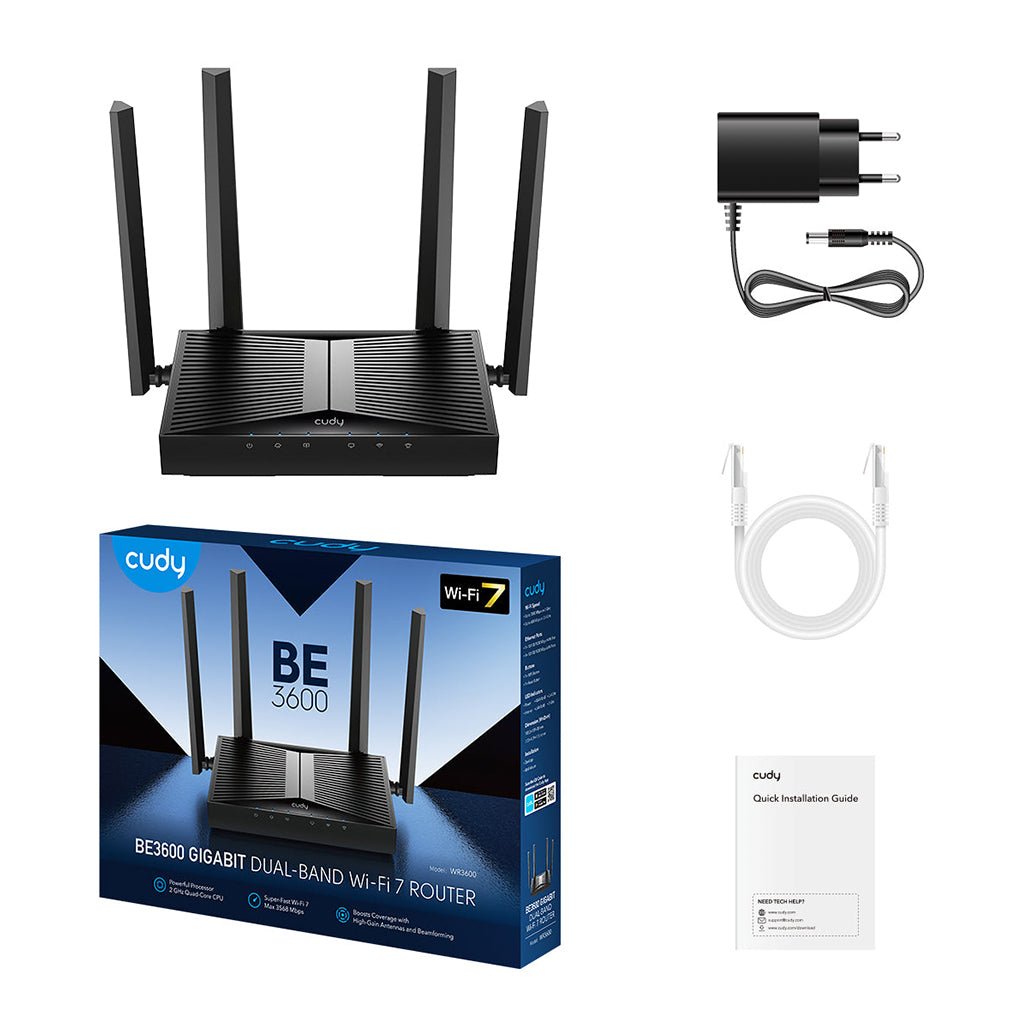 A Photo Of Cudy BE3600 Gigabit Wi-Fi 7 Router