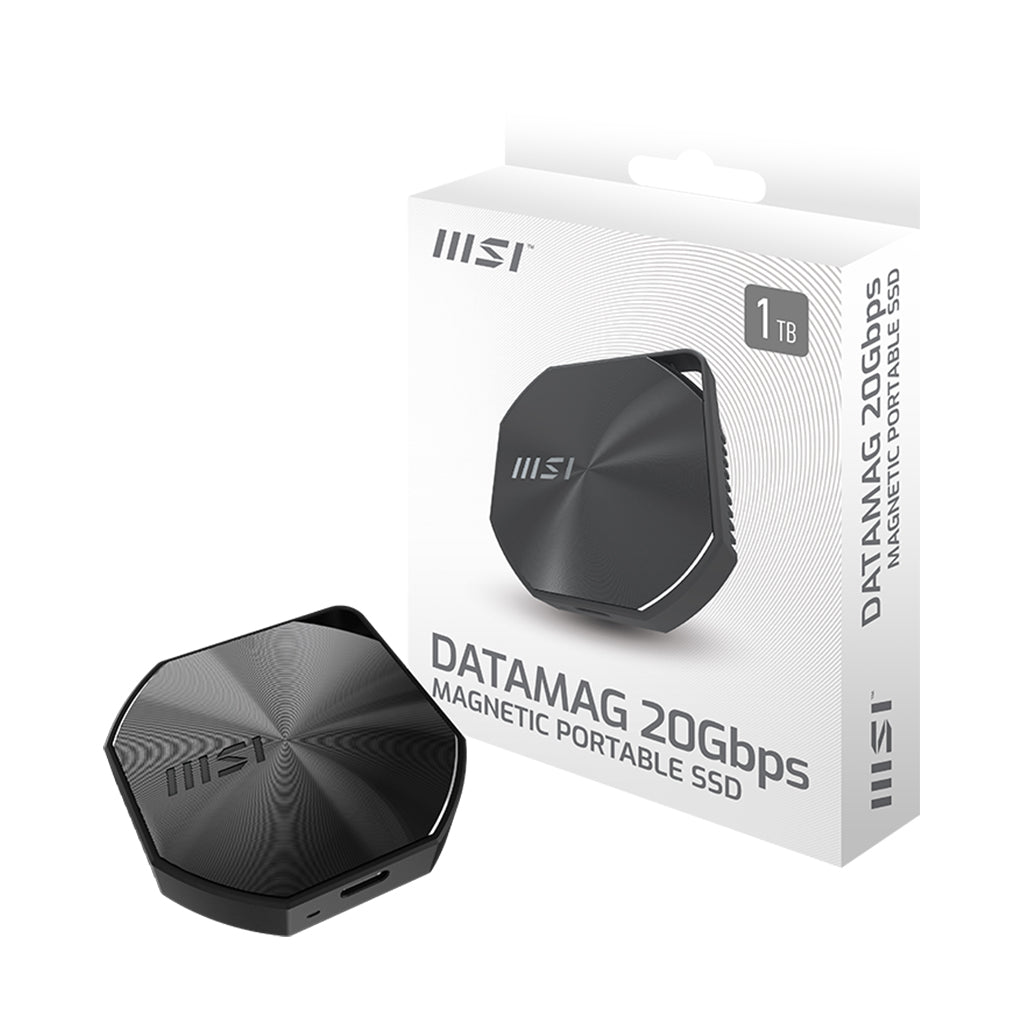 A Photo Of MSI DATAMAG 1TB 20Gbps Portable SSD – High-Speed External Storage for PC, Mac, iPhone & Gaming