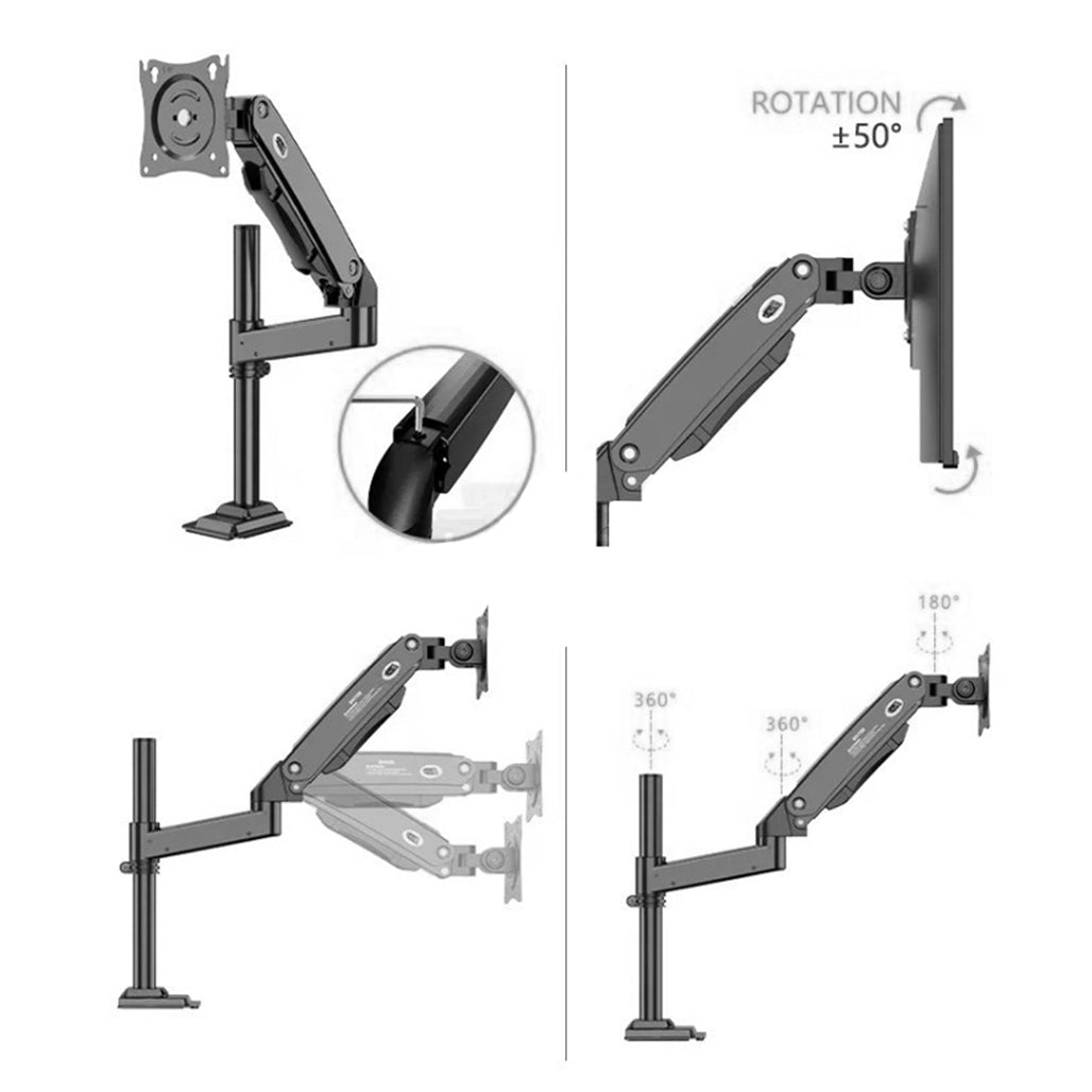 A Photo Of KALOC DH100B Single Monitor Arm with Internal Gas Spring 17–33