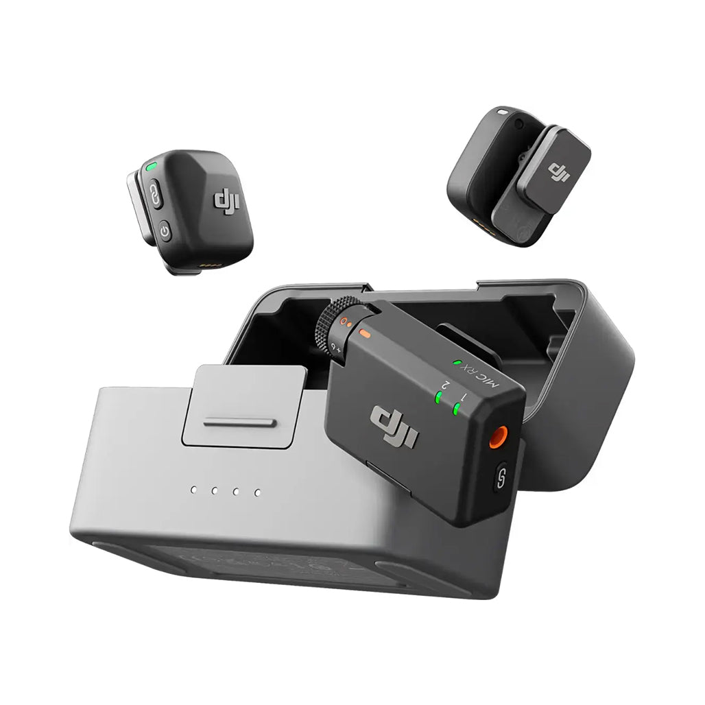 A Photo Of DJI Mic Mini (2 TX + 1 RX + Charging Case) | Compact Wireless Microphone for Crystal-Clear Audio