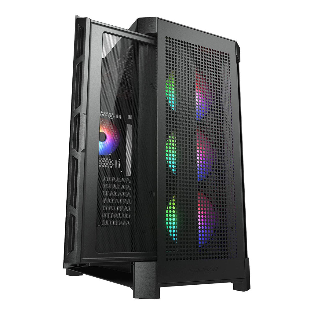 A Photo Of Cougar DUOFACE PRO RGB | Dual-Panel Mid Tower Case with Customizable Airflow