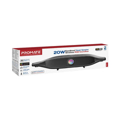 A Photo Of Promate Delta-X - 20W BassBoost™ Quad Speaker Wireless RGB Soundbar