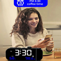 A Photo Of Digital Mirror Projection Alarm Clock