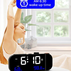 A Photo Of Digital Mirror Projection Alarm Clock