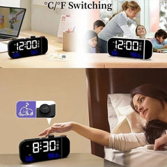A Photo Of Digital Mirror Projection Alarm Clock