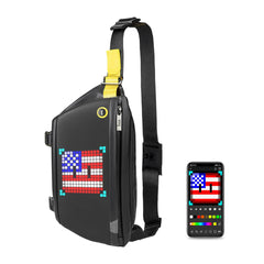 A Photo Of Divoom Pixoo Sling Bag with Pixel Art LED Display Panel