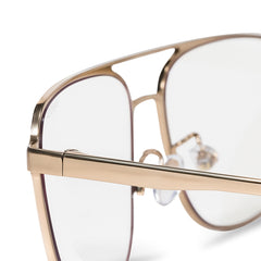 A Photo Of WHOOP Blue Light Glasses Drift Light Gold with All-Day Lenses