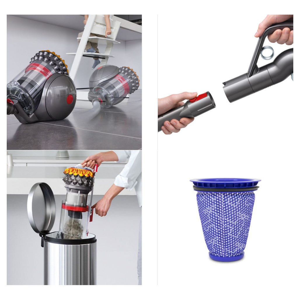 A Photo Of Dyson Big Ball Multi Floor 2 Vacuum Cleaner (Iron/Yellow) – Powerful Bagless Suction & Self-Righting Design
