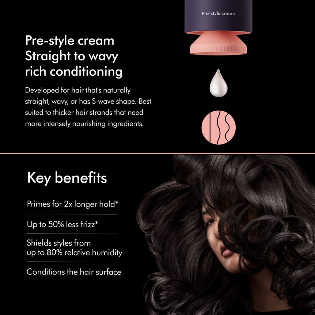A Photo Of Dyson Chitosan Pre-style Cream - Straight to Wavy Rich Conditioning - 100ml