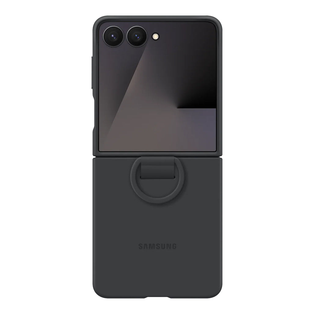 A Photo Of Samsung Galaxy Z Flip7 Silicone Ring Case - Black -  EF-PF766TBEGUS