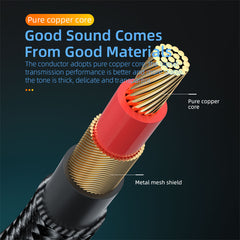A Photo Of Essager AUX 3.5mm Audio Jack HiFi Elbow Adapter Cable 1.5M - EYP35-WTA01