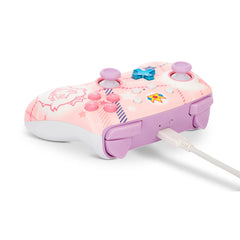 A Photo Of PowerA Princess Peach Plaid Enhanced Wireless Controller for Nintendo Switch