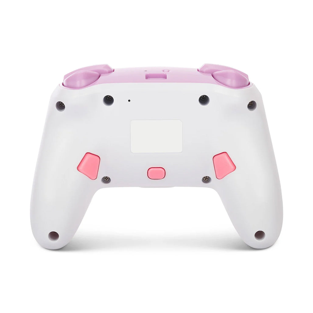 A Photo Of PowerA Princess Peach Plaid Enhanced Wireless Controller for Nintendo Switch