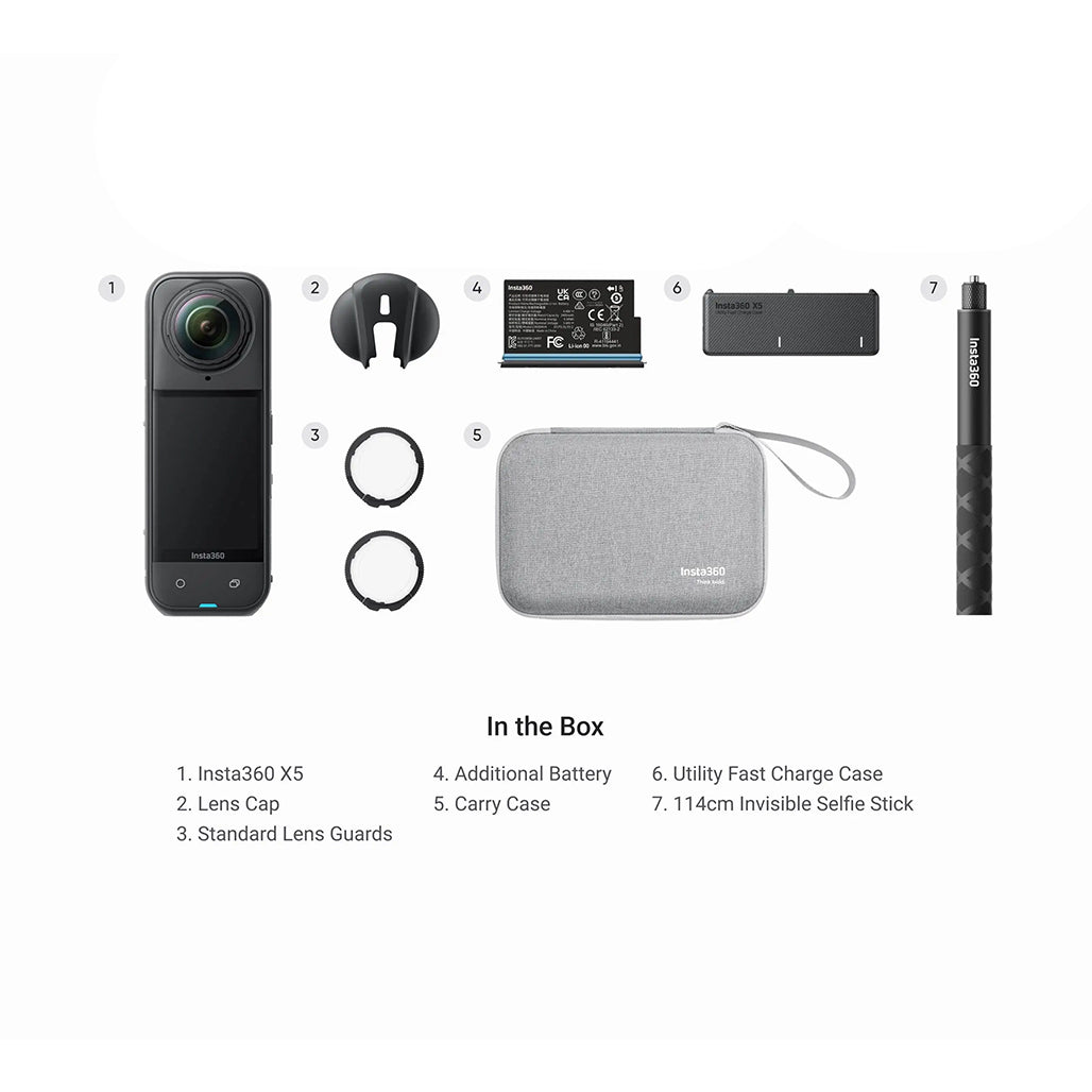 A Photo Of Insta360 X5 8K - 360° Action Camera with AI Low-Light