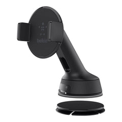 A Photo Of Belkin F8M978BT Car Universal Mount - Adjustable Smartphone Holder for Devices up to 6 inches, 360° Rotation, Includes Dashboard Adapter