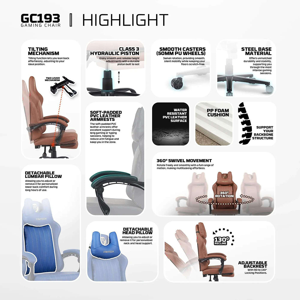 A Photo Of Fantech GC193 Gaming Chair