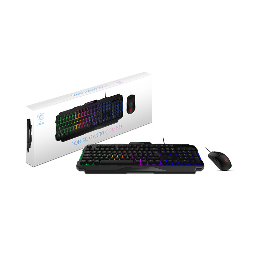 A Photo Of MSI FORGE GK100 Gaming Keyboard and Mouse Combo