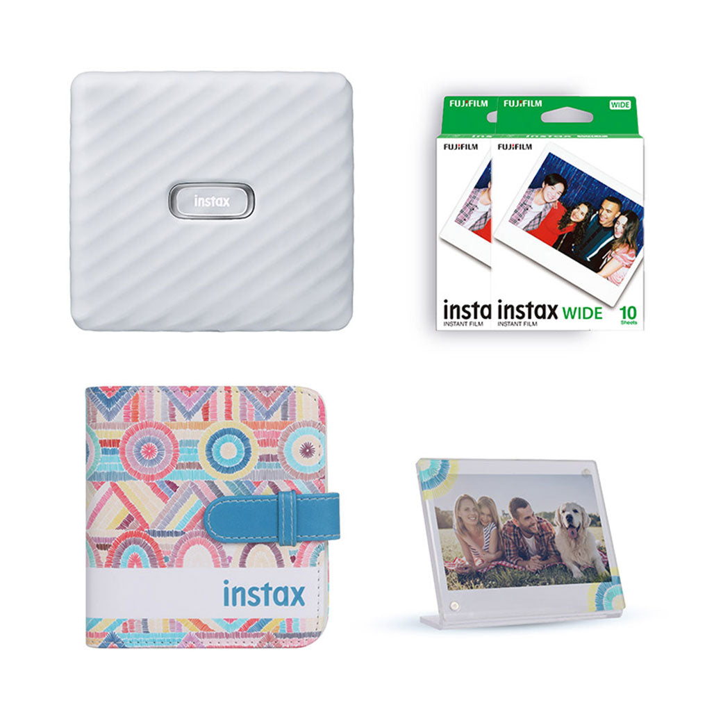 A Photo Of Fujifilm Instax Wide Link - Smartphone Printer Photo Kit – White