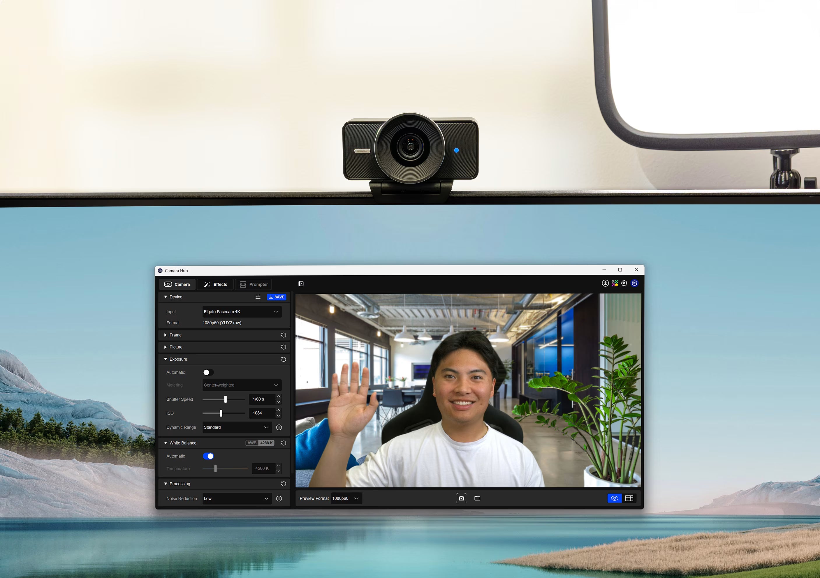 A Photo Of Elgato Facecam 4K 60FPS Studio Webcam with Sony STARVIS 2 Sensor