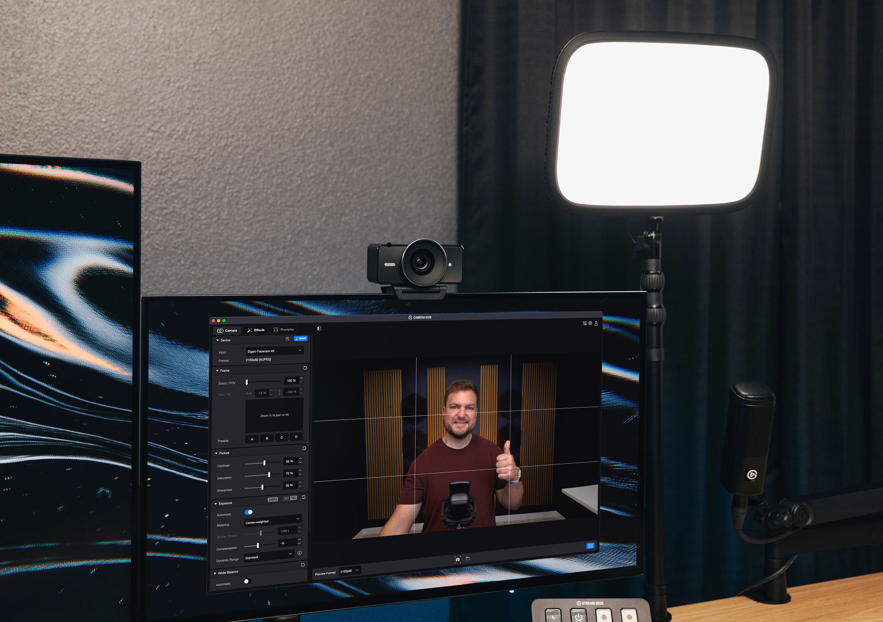 A Photo Of Elgato Facecam 4K 60FPS Studio Webcam with Sony STARVIS 2 Sensor