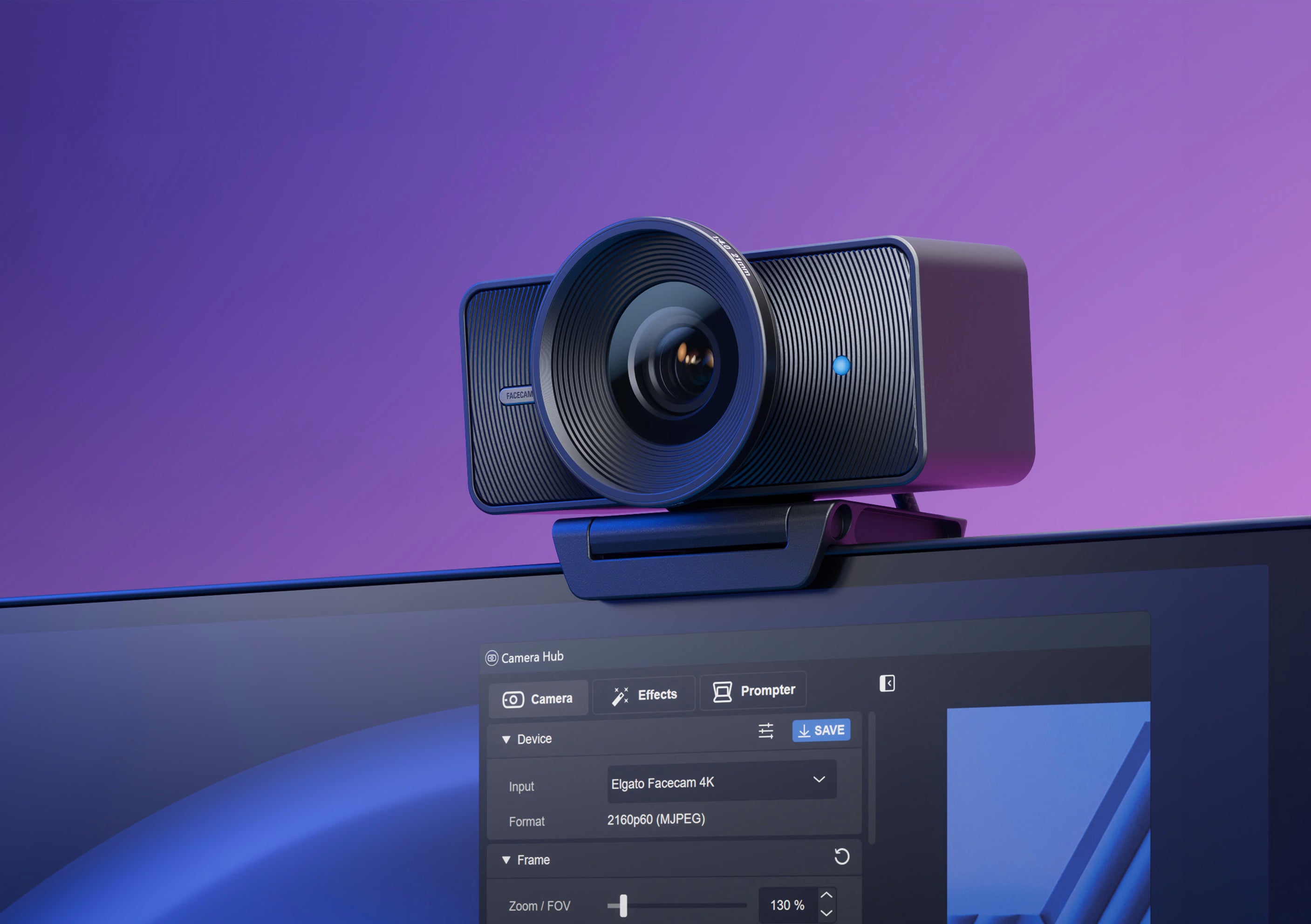 A Photo Of Elgato Facecam 4K 60FPS Studio Webcam with Sony STARVIS 2 Sensor