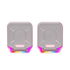 A Photo Of Fantech GS202 SONAR - USB RGB Gaming & Music Speaker (Pink Sakura Edition)