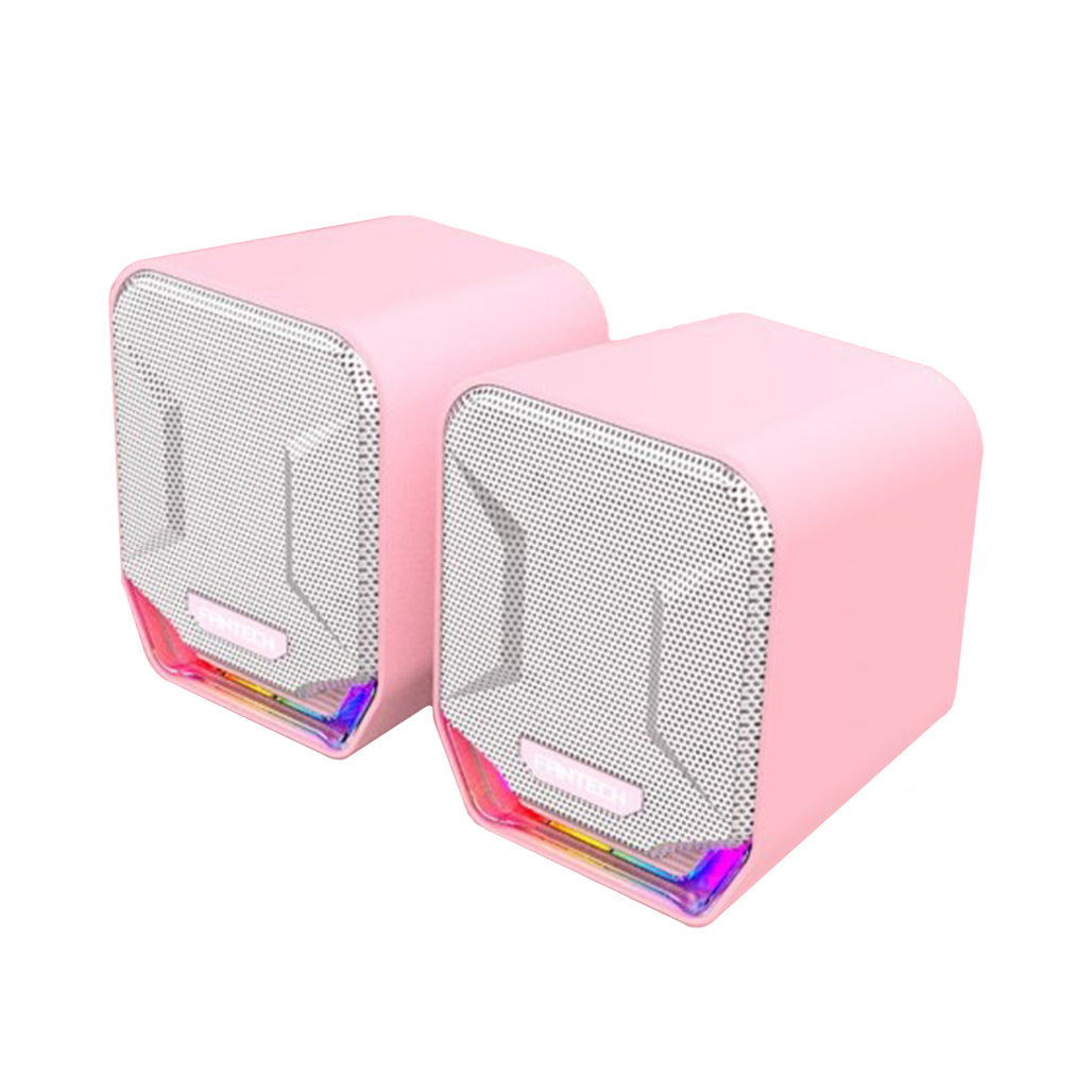 A Photo Of Fantech GS202 SONAR - USB RGB Gaming & Music Speaker (Pink Sakura Edition)