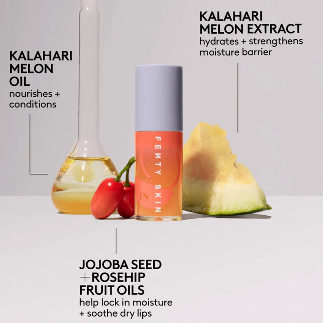 A Photo Of Fenty Treatz Hydrating + Strengthening Lip Oil - Kalahari Melon