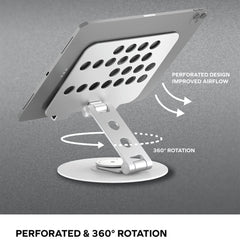 A Photo Of Momax Fold Stand Mila - Rotatable Tablet Stand with 360° Rotation and Heat Dissipation