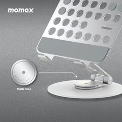 A Photo Of Momax Fold Stand Mila - Rotatable Tablet Stand with 360° Rotation and Heat Dissipation