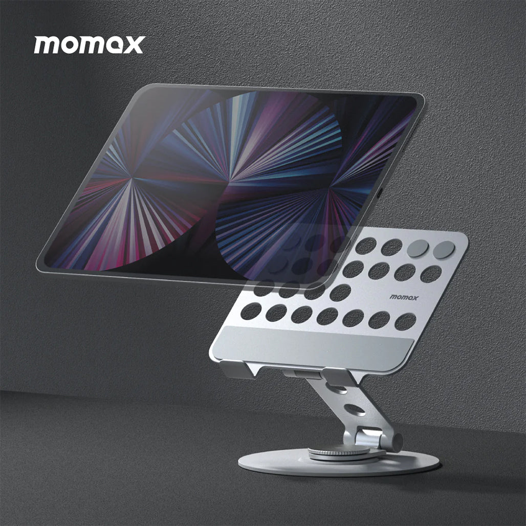 A Photo Of Momax Fold Stand Mila - Rotatable Tablet Stand with 360° Rotation and Heat Dissipation