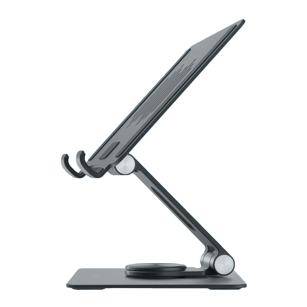 A Photo Of Momax Fold Stand Swivel Tablet Holder - 360° Rotatable with Ultra-Stable Design for 10.5 to 12.9-Inch Tablets