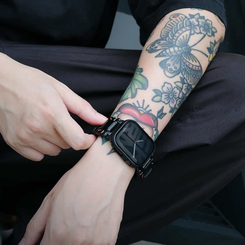A Photo Of Skinarma GADO Slim Protective Case for Apple Watch Series 10 - 46mm with Tempered Glass Shield