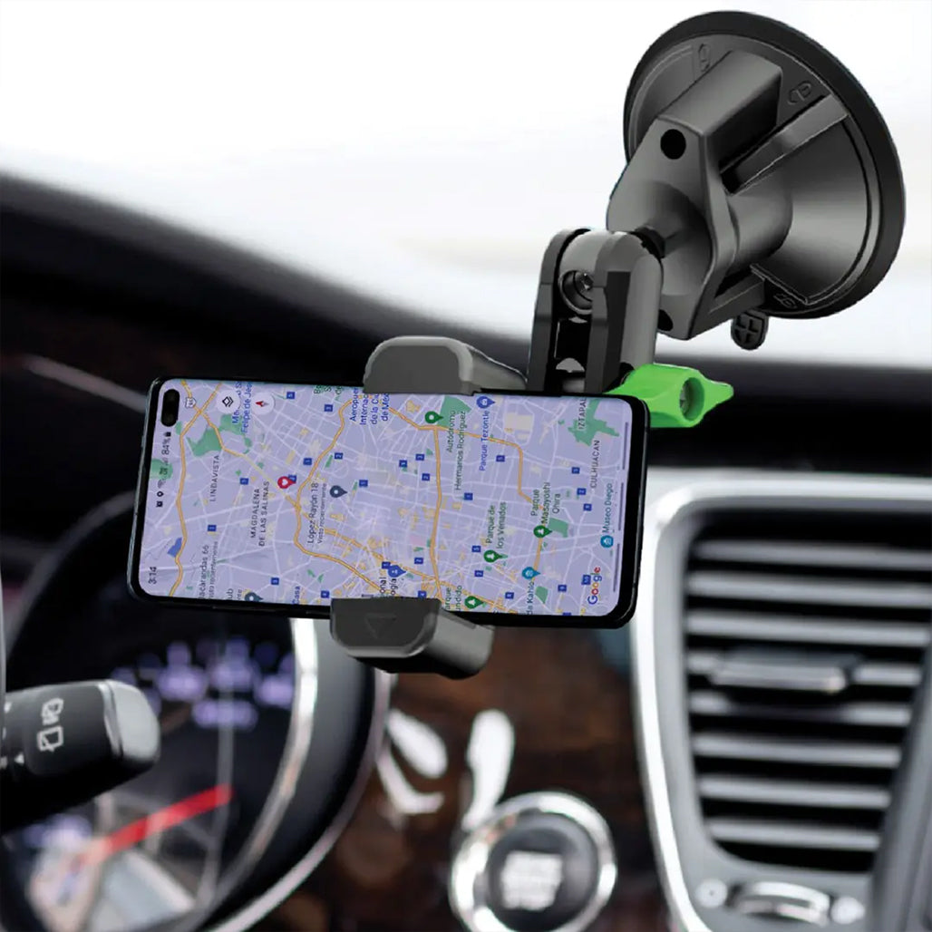 A Photo Of Green Lion GX-19 Universal Phone Holder – Durable, Adjustable, and Secure Mount for Smartphones – Black