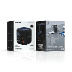 A Photo Of Green Lion Centurion 100W GaN Travel Adapter