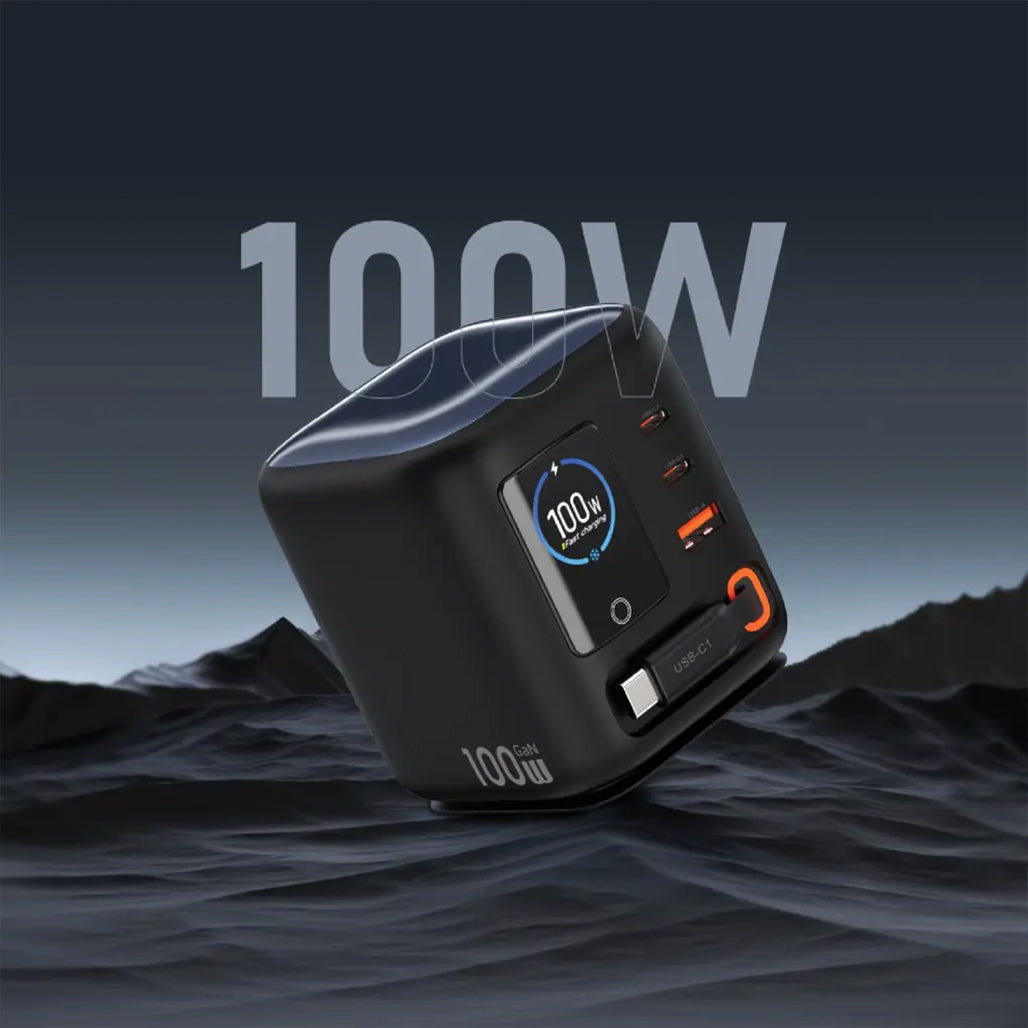 A Photo Of Green Lion Centurion 100W GaN Travel Adapter